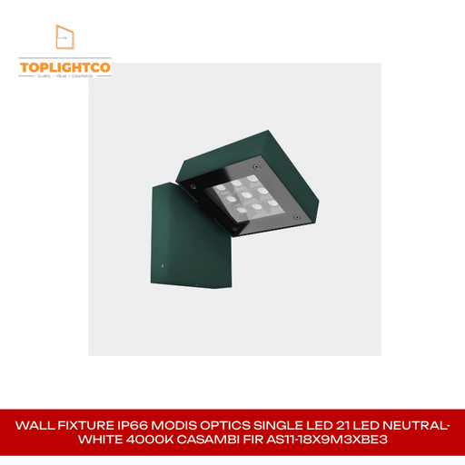 WALL FIXTURE IP66 MODIS OPTICS SINGLE LED 21 LED NEUTRAL-WHITE 4000K CASAMBI FIR AS11-18X9M3XBE3 by@Outfy