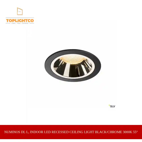 Numinos Dl L, Indoor Led Recessed Ceiling Light Black/chrome 3000k 55&deg; by@Outfy