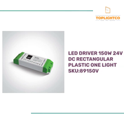 LED Driver 150W 24V DC Rectangular Plastic One Light SKU:89150V by@Outfy