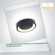ANTHRACITE PLAFO LED 32W CCTV IP20 230V One Light 62132N/AN/V by@Outfy