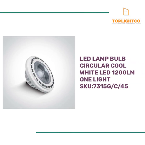 LED Lamp Bulb Circular Cool White LED 1200lm One Light SKU:7315G/C/45 by@Outfy