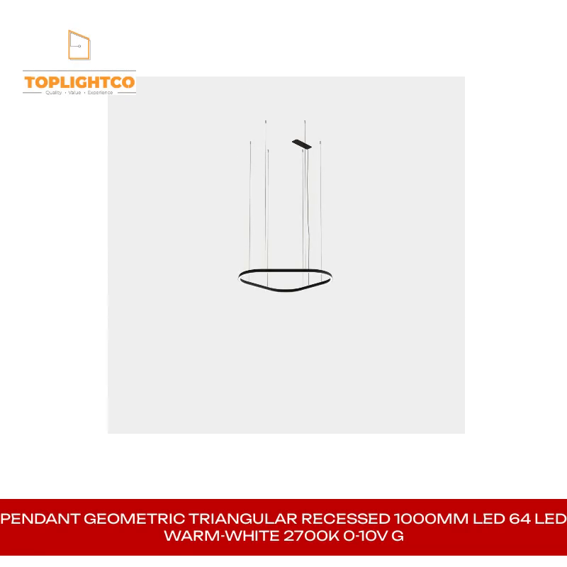 PENDANT GEOMETRIC TRIANGULAR RECESSED 1000MM LED 64 LED WARM-WHITE 2700K 0-10V G by@Outfy