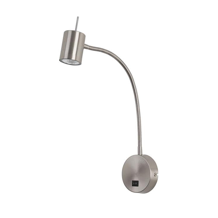 Reading Light Bas Gu10 8w Satin Nickel SKU: DE-0442-SAT - Toplightco
