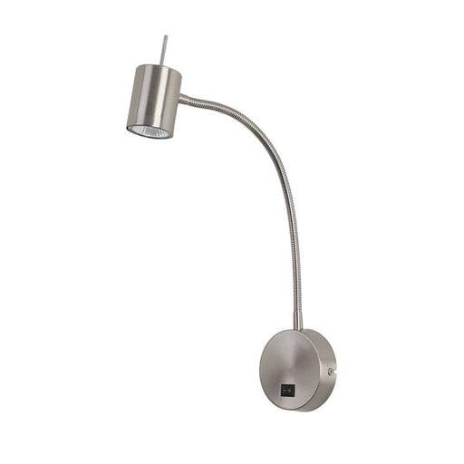 Reading Light Bas Gu10 8w Satin Nickel SKU: DE-0442-SAT - Toplightco