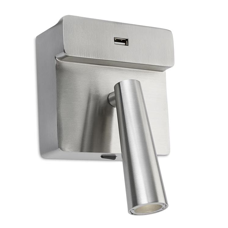 READING LIGHTS GAMMA USB LED 4.5 LED WARM-WHITE 2700K ON-OFF SATIN NICKEL 137LM 05-6424-81-81