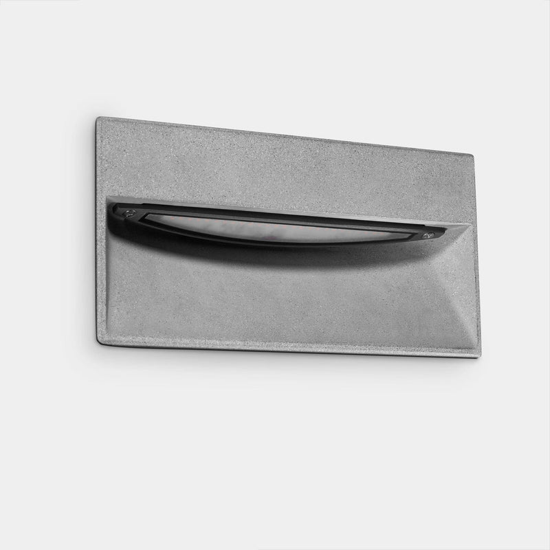 RECESSED WALL LIGHTING IP66 ARC LED 9 LED WARM-WHITE 3000K ON-OFF CEMENT 404LM