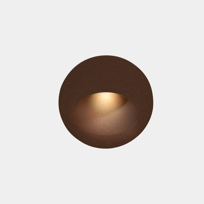 RECESSED WALL LIGHTING IP66 BAT ROUND OVAL LED 2.2 LED WARM-WHITE 2700K BROWN 77