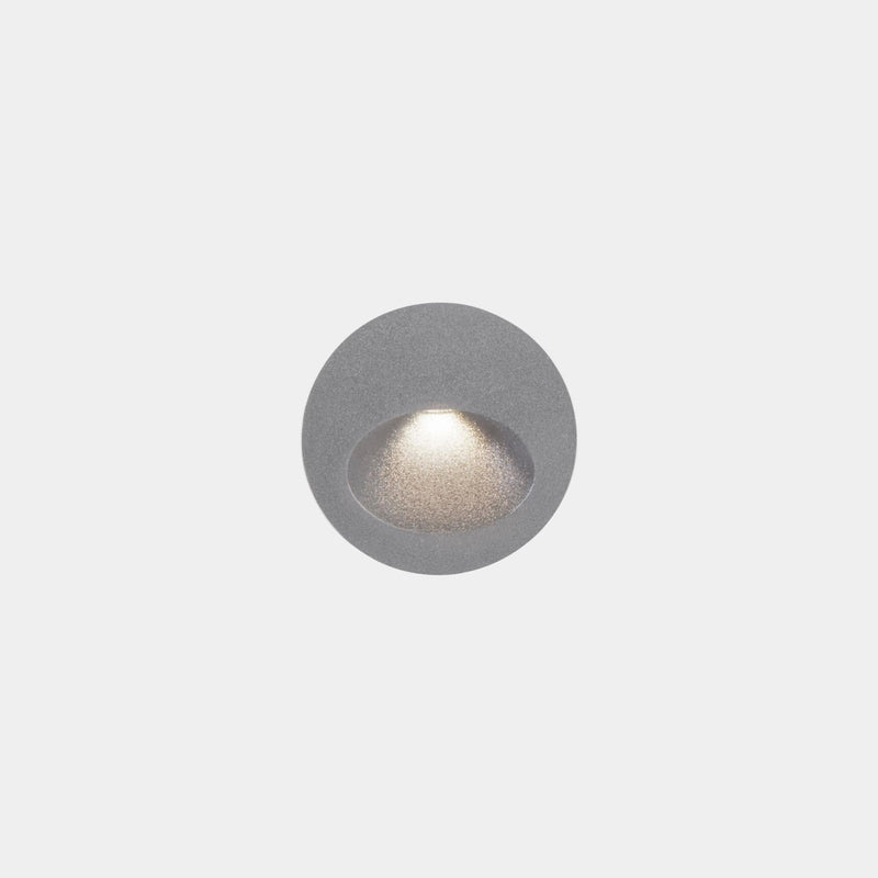 RECESSED WALL LIGHTING IP66 BAT ROUND OVAL LED 2.2 LED WARM-WHITE 3000K GREY 77L