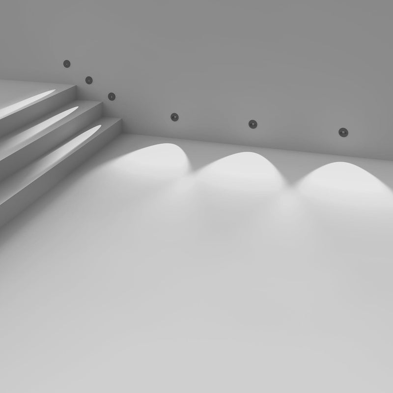 RECESSED WALL LIGHTING IP66 BAT ROUND OVAL LED 3 2700K ON-OFF URBAN GREY 77LM