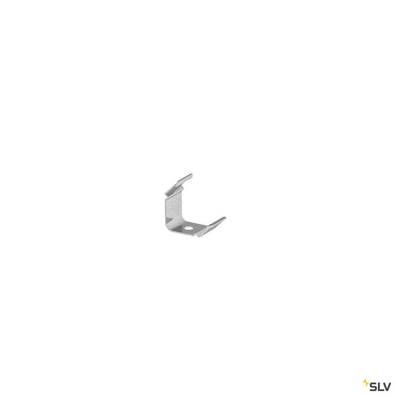 SLV 1000489 MOUNTING CLIP, for GRAZIA 10 surface mounted profile grooved, 45°, visible, 2 pieces