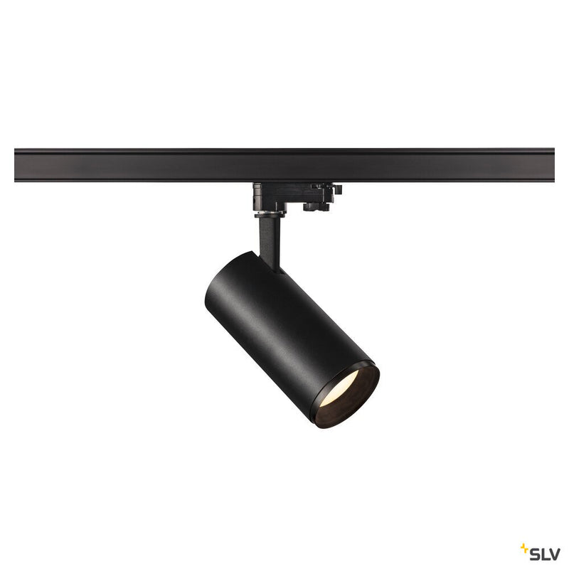 SLV 1004188 NUMINOS® M 3Ph., PHASE, 3~ Spotlight, cylindrical, 4000 K, 14 Watt, trailing edge, 60°, matt black