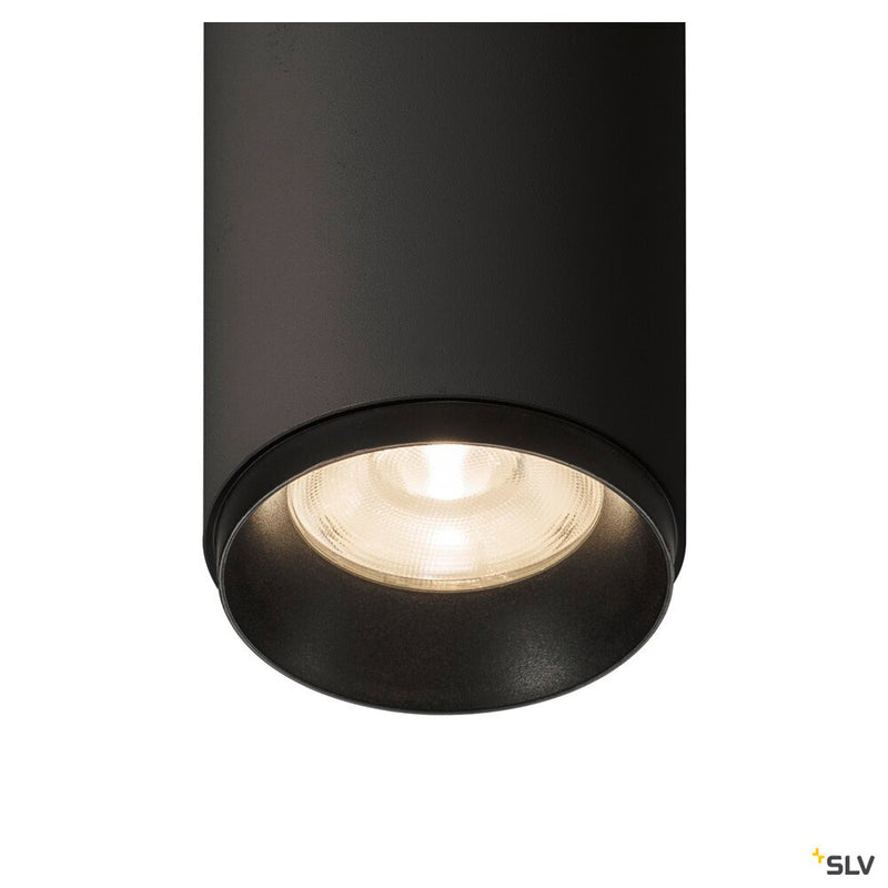 SLV 1004188 NUMINOS® M 3Ph., PHASE, 3~ Spotlight, cylindrical, 4000 K, 14 Watt, trailing edge, 60°, matt black