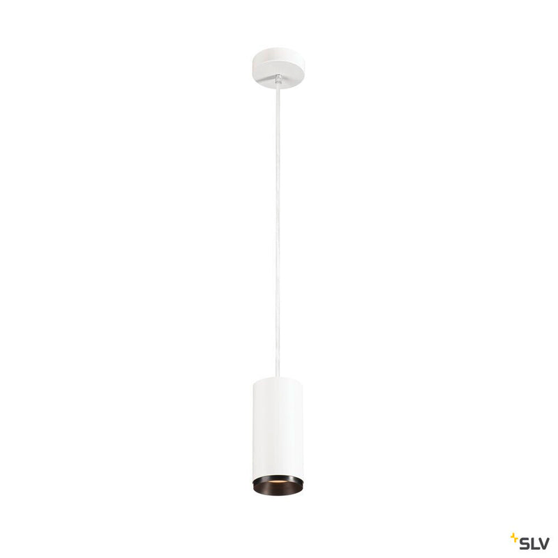 SLV 1004247 NUMINOS® M PD, PHASE, Pendant light, pendant length 250 cm, 2700 K, 14 Watt, 36°, trailing edge, matt white / matt black