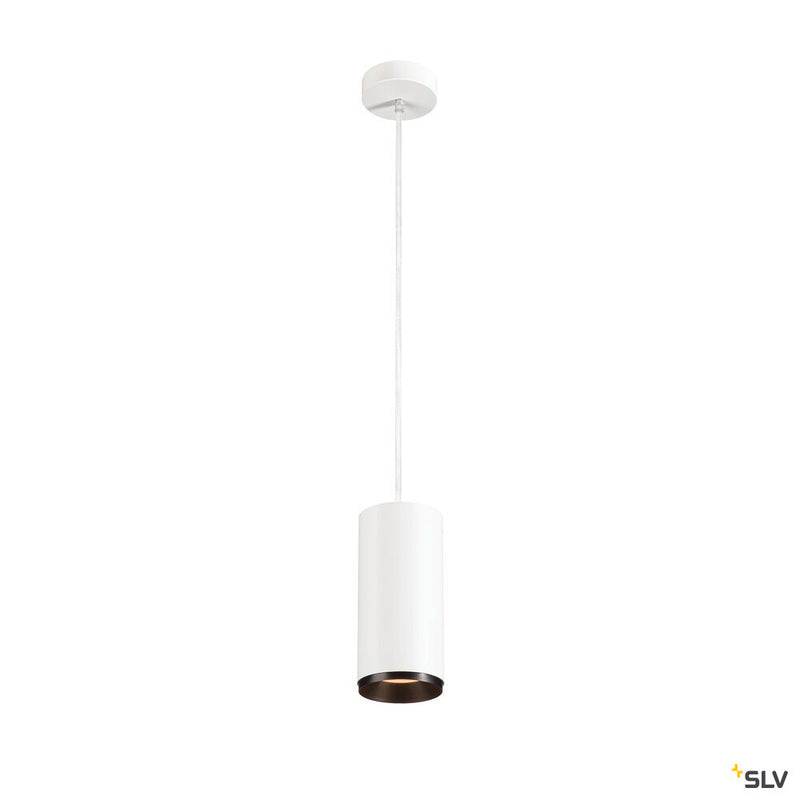 SLV 1004343 NUMINOS® L PD, PHASE, Pendant light, pendant length 250 cm, 2700 K, 20 Watt, 36°, trailing edge, matt white / matt black
