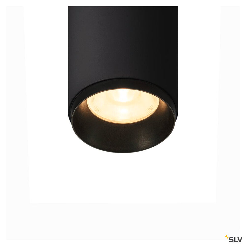SLV 1004372 NUMINOS® S 3Ph., DALI, 3~ Spotlight, cylindrical, 3000 K, 7.8 Watt, DALI, 60°, matt black