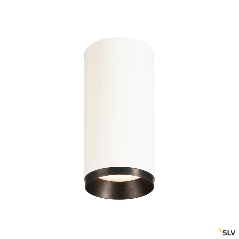 SLV 1004528 NUMINOS® M CL, DALI, Surface-mounted ceiling light, 4000 K, 13 Watt, DALI, 60°, matt white / matt black