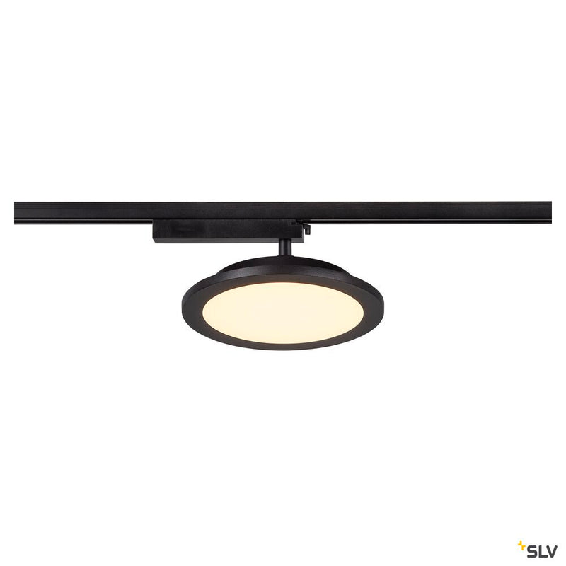 SLV 1004935 PANEL TRACK round 200 mm, 1-phase spot, black, 18 W 3000 K