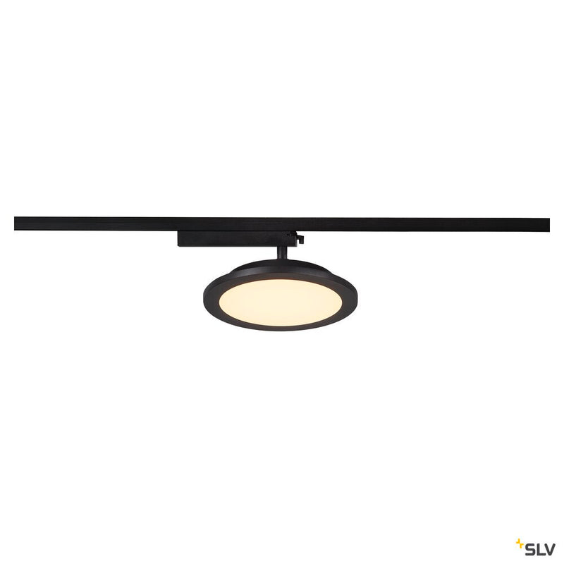 SLV 1004935 PANEL TRACK round 200 mm, 1-phase spot, black, 18 W 3000 K