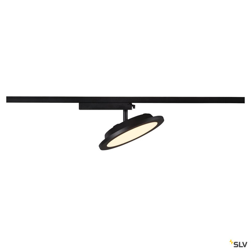 SLV 1004935 PANEL TRACK round 200 mm, 1-phase spot, black, 18 W 3000 K
