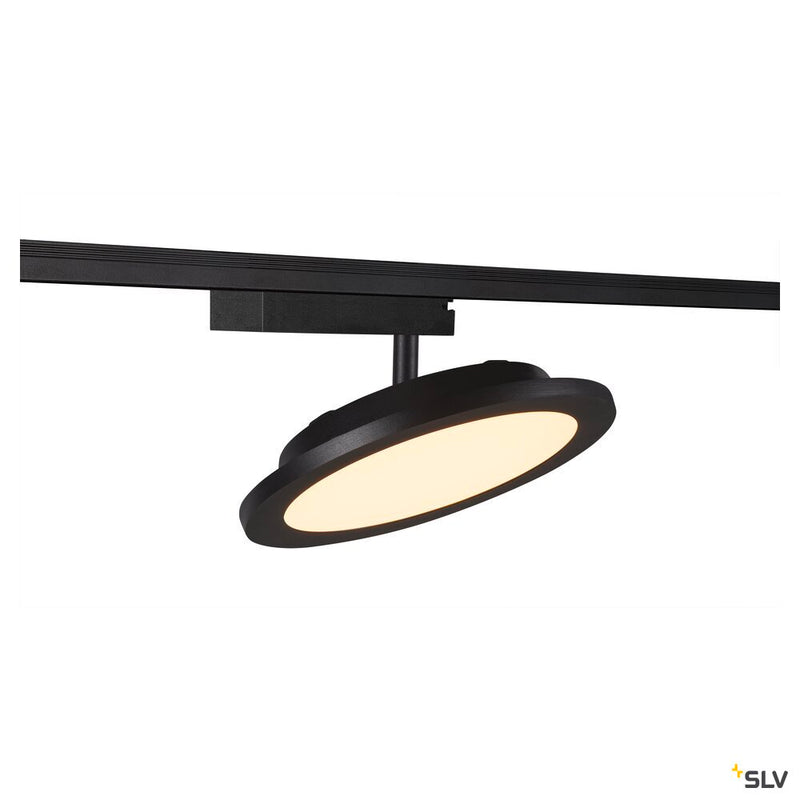 SLV 1004935 PANEL TRACK round 200 mm, 1-phase spot, black, 18 W 3000 K