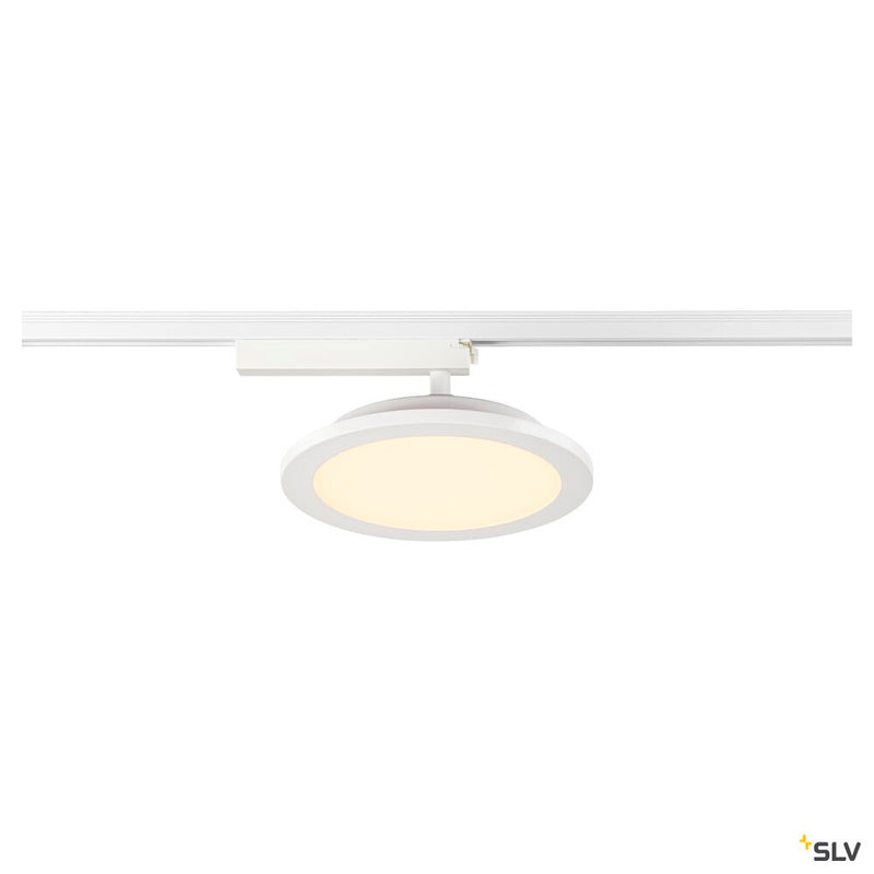 SLV 1004936 PANEL TRACK round 200 mm, 1-phase spot, white, 18 W 3000 K