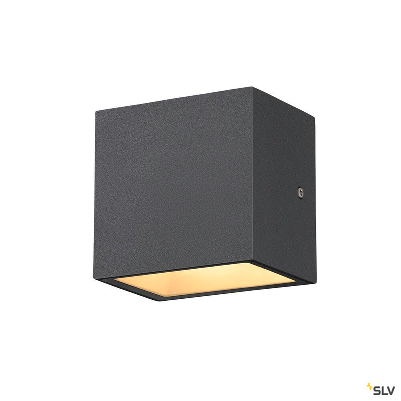 SLV 1005148 SITRA S WL SINGLE, LED outdoor wall-mounted light, anthracite, CCT switch 3000/4000 K