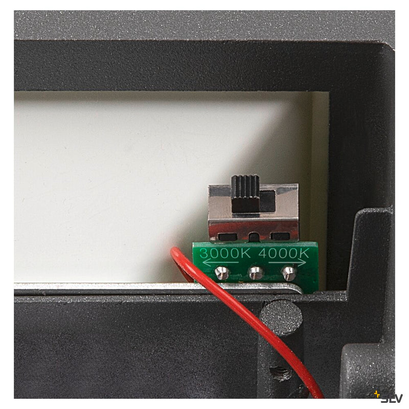 SLV 1005148 SITRA S WL SINGLE, LED outdoor wall-mounted light, anthracite, CCT switch 3000/4000 K