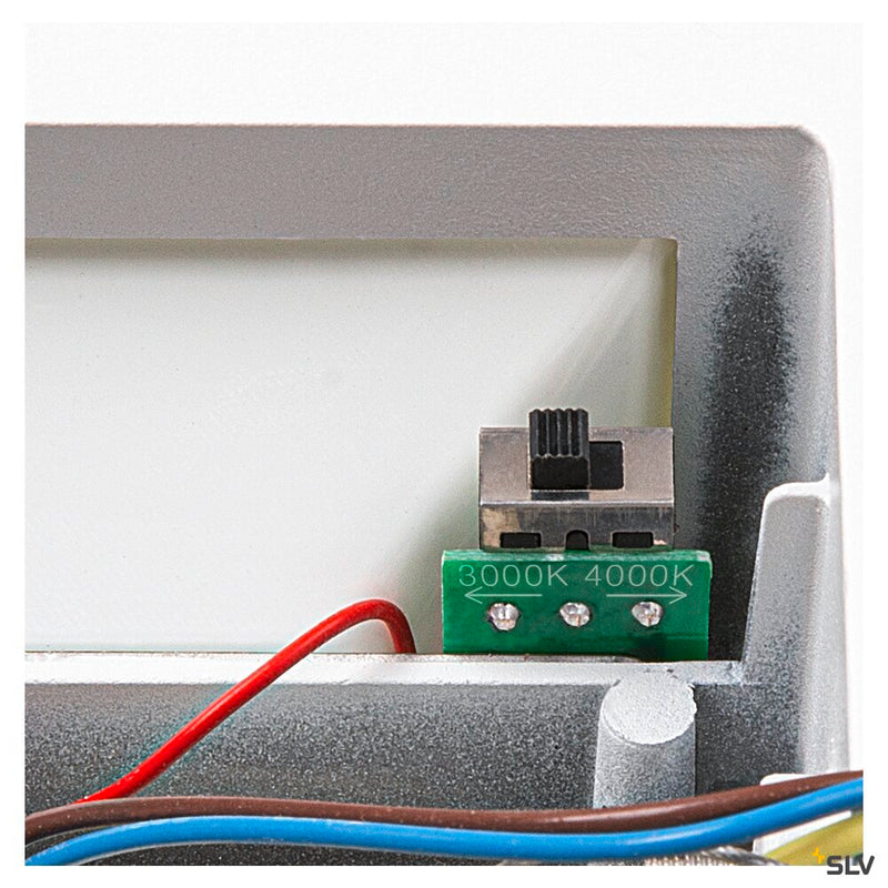 SLV 1005149 SITRA S WL SINGLE, LED outdoor wall-mounted light, white, CCT switch 3000/4000 K