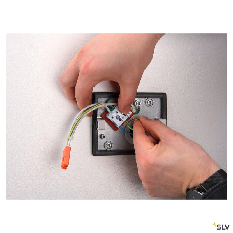 SLV 1005149 SITRA S WL SINGLE, LED outdoor wall-mounted light, white, CCT switch 3000/4000 K
