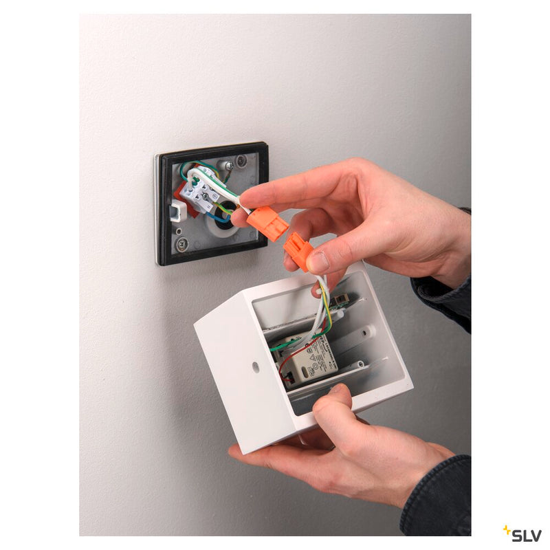 SLV 1005149 SITRA S WL SINGLE, LED outdoor wall-mounted light, white, CCT switch 3000/4000 K