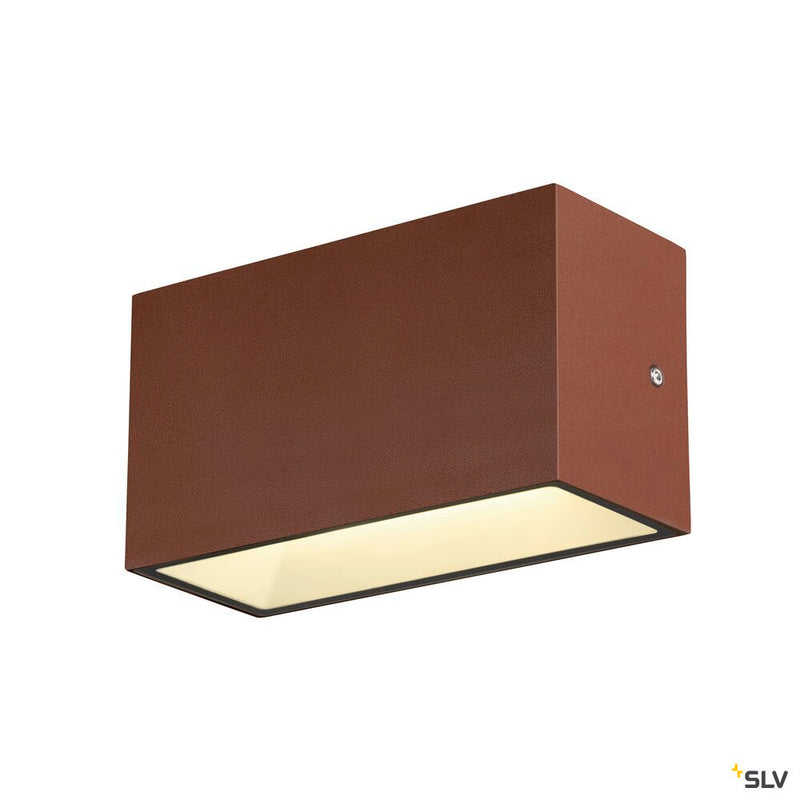 SLV 1005154 SITRA M WL UP/DOWN, LED outdoor wall-mounted light, rust coloured, CCT switch 3000/4000 K