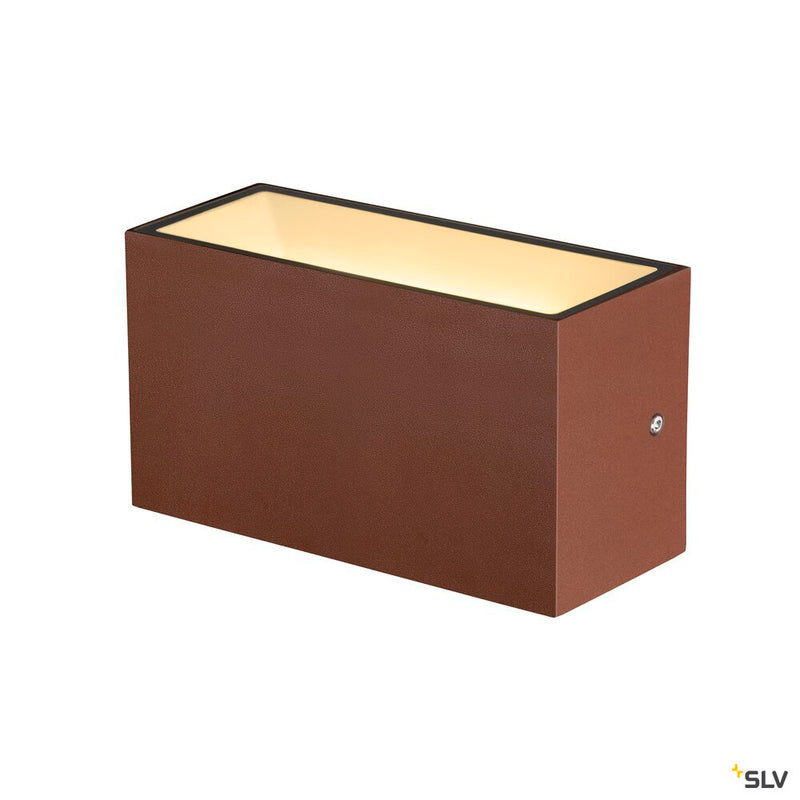 SLV 1005154 SITRA M WL UP/DOWN, LED outdoor wall-mounted light, rust coloured, CCT switch 3000/4000 K