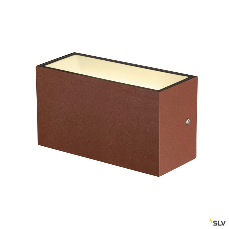 SLV 1005154 SITRA M WL UP/DOWN, LED outdoor wall-mounted light, rust coloured, CCT switch 3000/4000 K