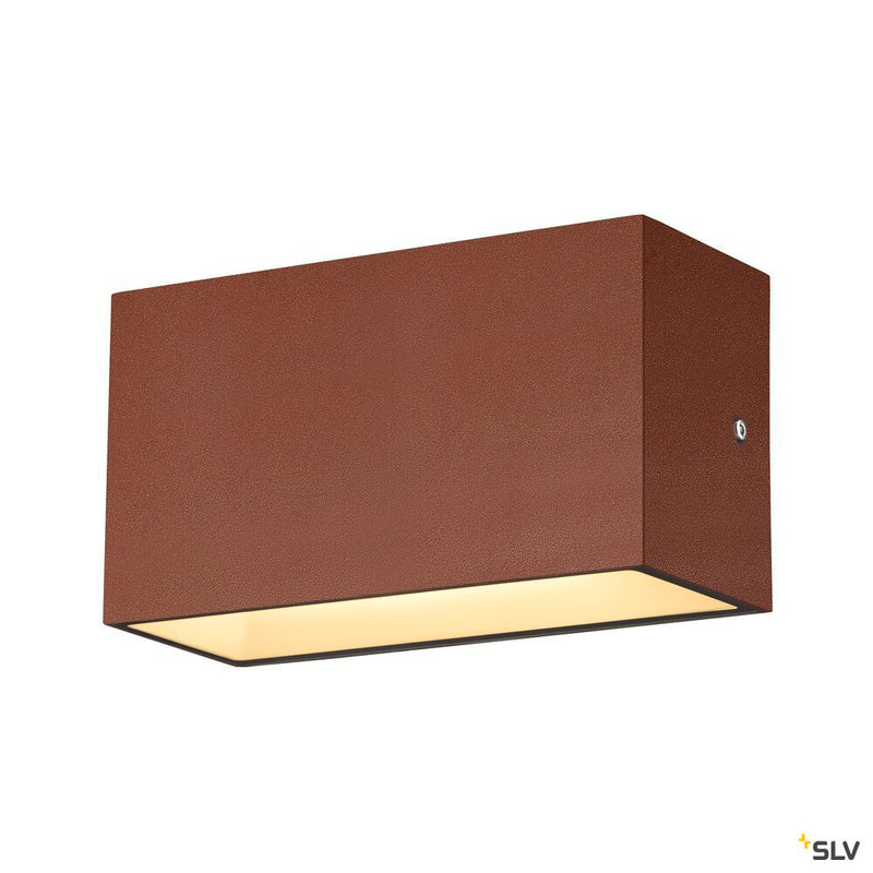 SLV 1005154 SITRA M WL UP/DOWN, LED outdoor wall-mounted light, rust coloured, CCT switch 3000/4000 K