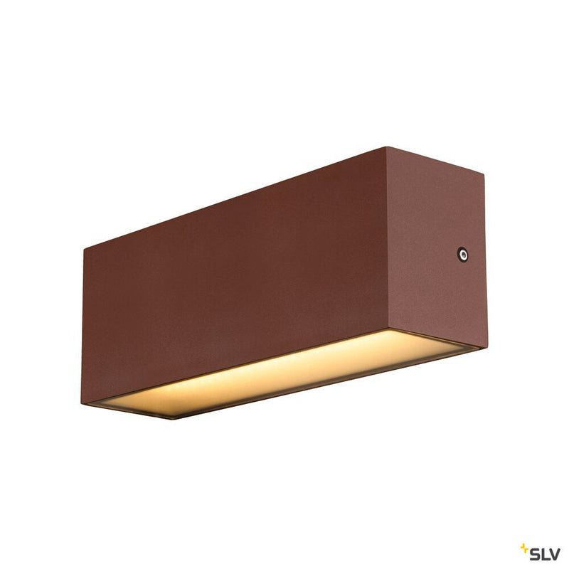 SLV 1005157 SITRA L WL UP/DOWN, LED outdoor wall-mounted light, rust coloured, CCT switch 3000/4000 K