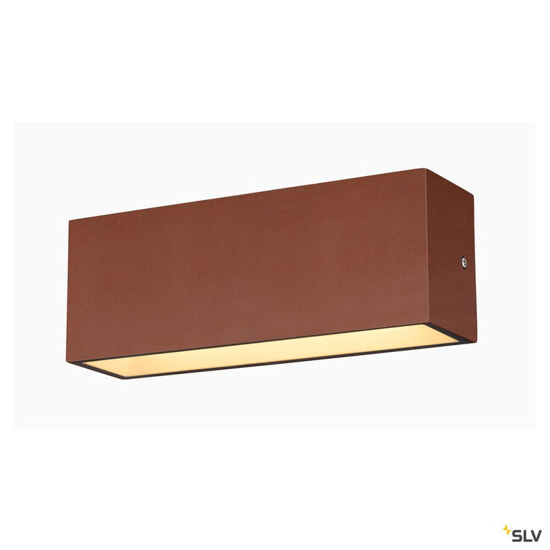 SLV 1005157 SITRA L WL UP/DOWN, LED outdoor wall-mounted light, rust coloured, CCT switch 3000/4000 K