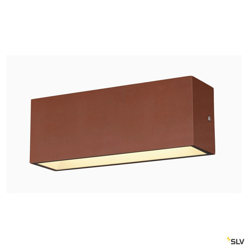 SLV 1005157 SITRA L WL UP/DOWN, LED outdoor wall-mounted light, rust coloured, CCT switch 3000/4000 K