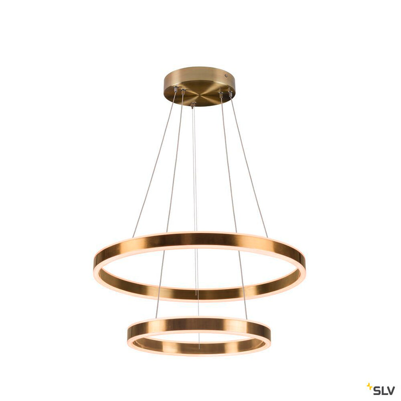 SLV 1005178 ONE DOUBLE PHASE up/down, brass pendant light, 35 W 2700/3000 K 130°