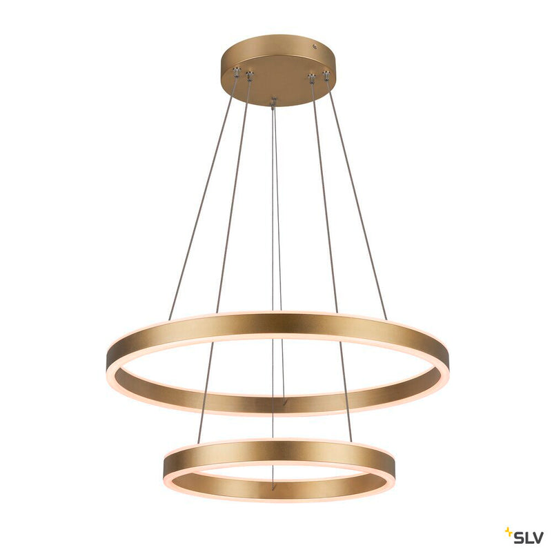 SLV 1005178 ONE DOUBLE PHASE up/down, brass pendant light, 35 W 2700/3000 K 130°