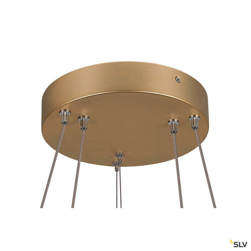 SLV 1005178 ONE DOUBLE PHASE up/down, brass pendant light, 35 W 2700/3000 K 130°