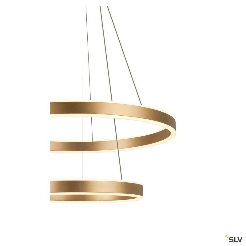 SLV 1005178 ONE DOUBLE PHASE up/down, brass pendant light, 35 W 2700/3000 K 130°
