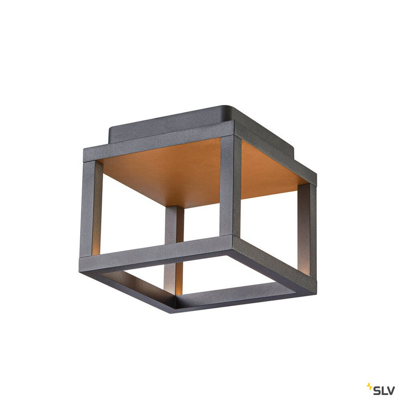 SLV 1005202 QUADRULO CL, LED outdoor ceiling-mounted light, anthracite