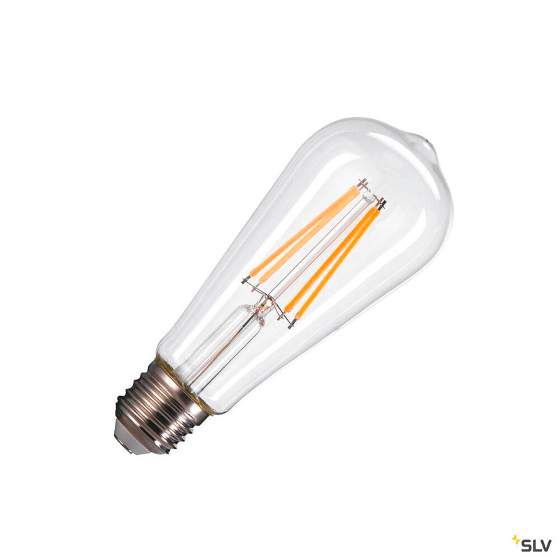 SLV 1005268 ST58 E27, transparent LED light, 7.5 W 2700 K CRI 90 320°