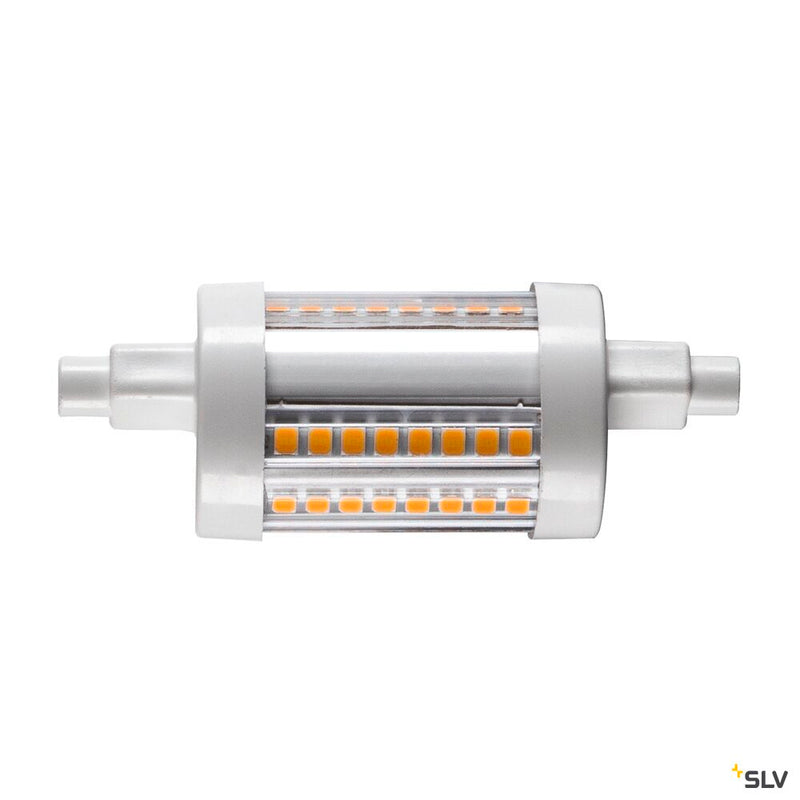 SLV 1005287 QT DE12 R7S 78 mm, transparent LED light, 9 W 3000 K CRI 90 330°