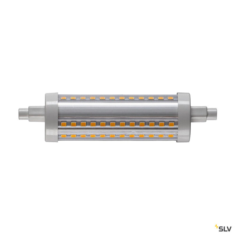 SLV 1005288 QT DE12 R7S 118 mm, transparent LED light, 15 W 3000 K CRI 90 330°