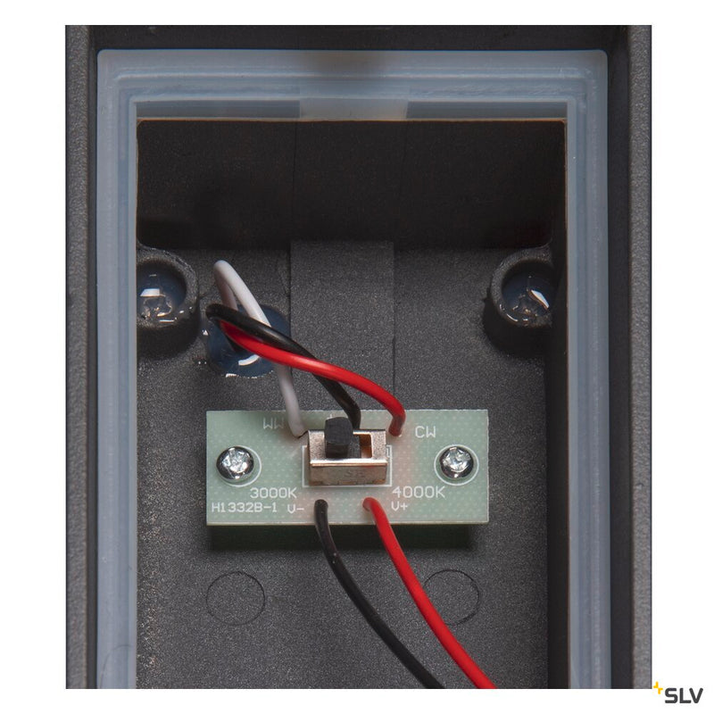 SLV 1005443 BOOKAT, anthracite wall-mounted light, 15 W 3000/4000 K