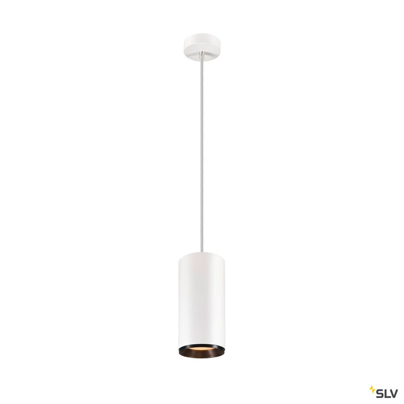 SLV 1005710 NUMINOS® XL PD, PHASE, Pendant light, pendant length 250 cm, 2700 K, 28 Watt, 60°, trailing edge, matt white / matt black