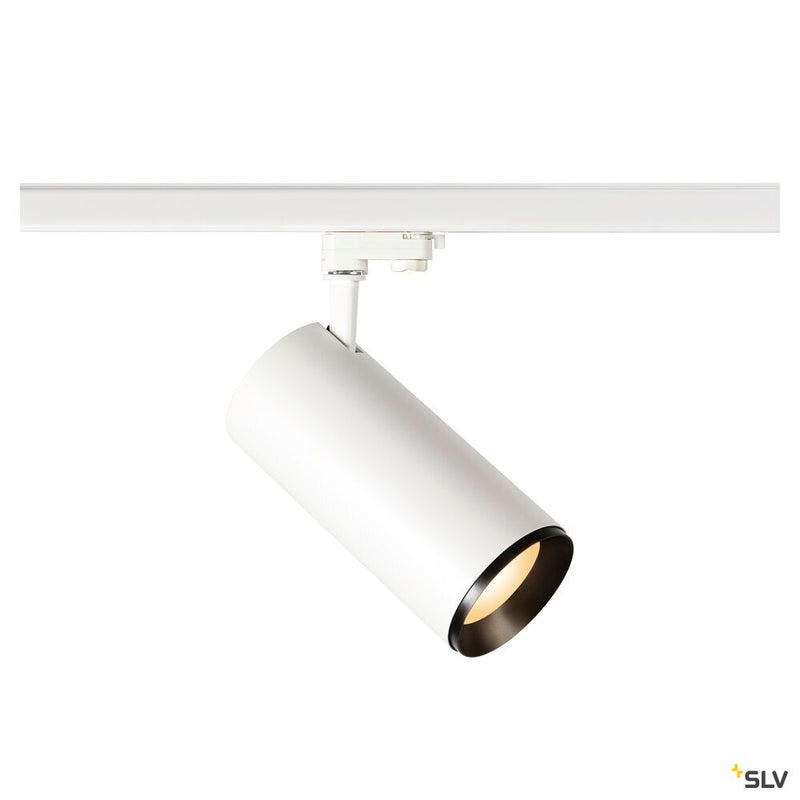 SLV 1005732 NUMINOS® XL 3Ph., PHASE, 3~ Spotlight, cylindrical, 3000 K, 28 Watt, trailing edge, 24°, matt white / matt black