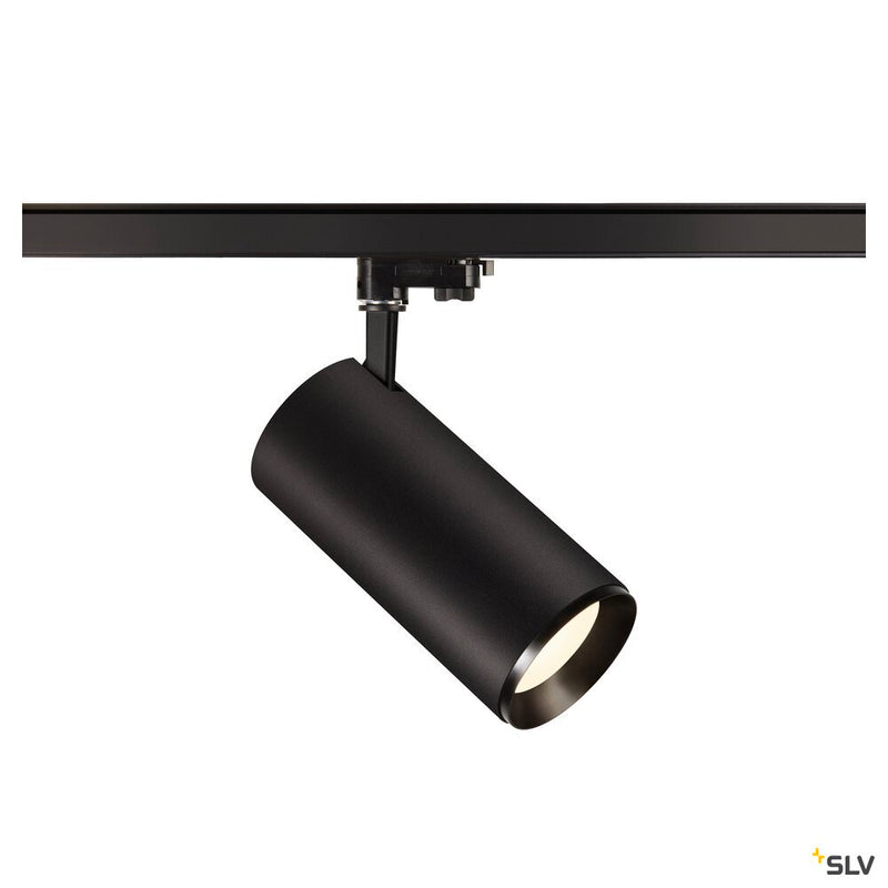 SLV 1005736 NUMINOS® XL 3Ph., PHASE, 3~ Spotlight, cylindrical, 4000 K, 28 Watt, trailing edge, 36°, matt black