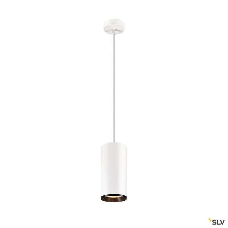 SLV 1005788 NUMINOS® XL PD, DALI, Pendant light, pendant length 250 cm, 3000 K, 27 Watt, 60°, DALI, matt white / matt black